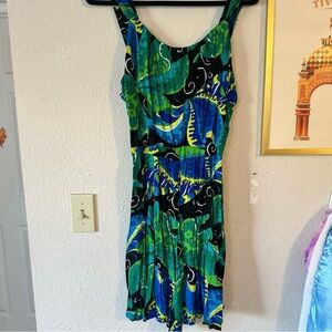 Trashy Diva 14 Electric Blue Romper EUC